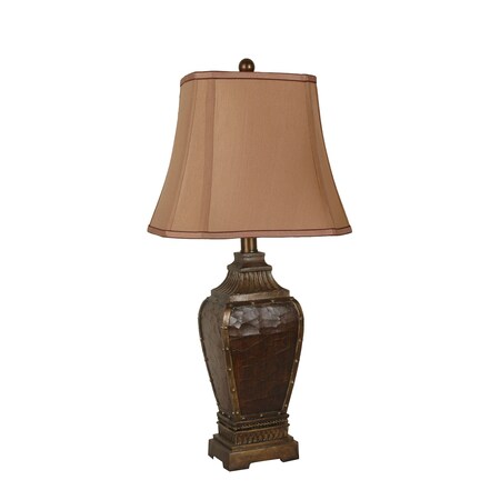 LampsPerSe LPS-005 Polyresin Table Lamp, Cracked Gold Brown